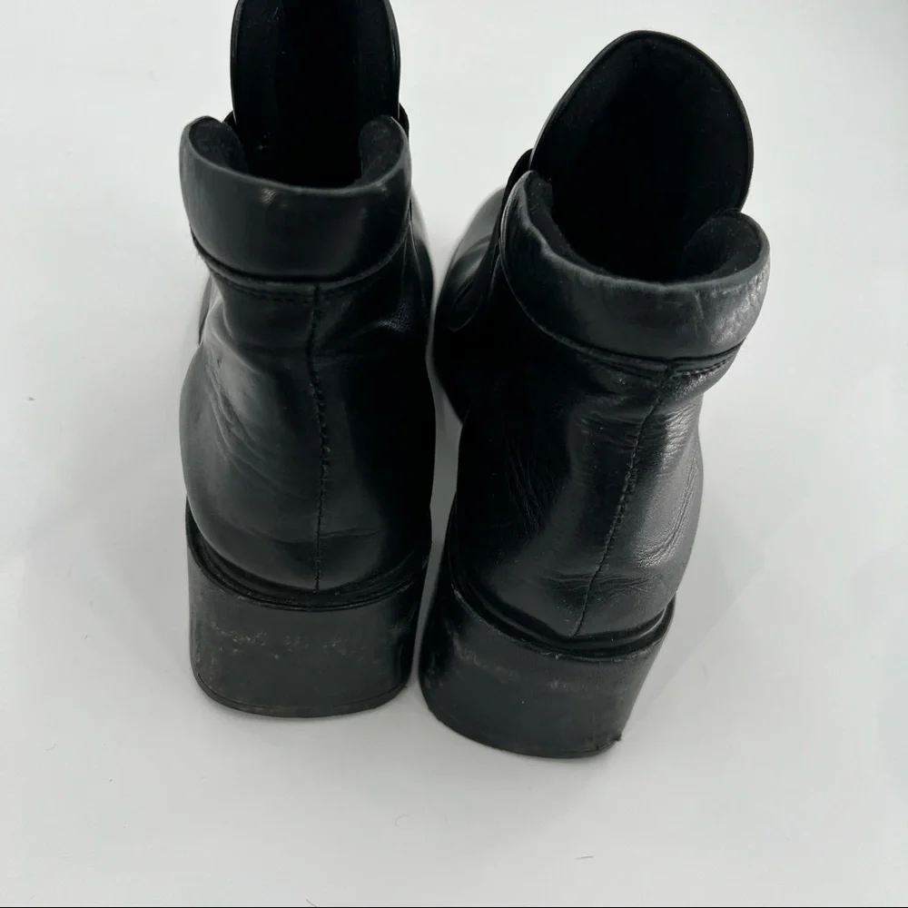 Spring Step black leather boots shoes size 6